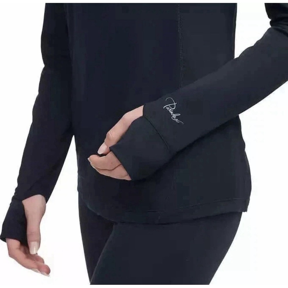 Paradox Womens Merino Blend 1/4 Zip Base Layer Top Black Large REPREVE Eco - Picture 7 of 10